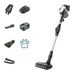 Bosch Unlimited 7 BCS712GB ProHome MultiUse Lightweight Cordless Vacuum Cleaner with Flex Tube, Quick Charger & Accessories, 2 Batteries 80 minutes runtime - White