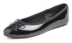 Feversole Women's Macaroon Colorful Memory Cushion Insock Patent Ballet Flat