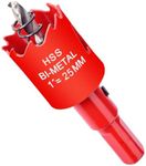 1 Inch / 25mm Hole Saw for Wood, Plastic Board, Ceiling,Drywall, and Metal Sheet - HSS Bi-Metal Hole Cutter with Pilot Drill Bit