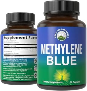 Methylene Blue Ultra High Purity Pharmaceutical Grade Supplement. Vegan Methylene Blue Capsules For Humans With Vitamin C Ester for Better Absorption. Support Memory, Focus, Clarity, and Healthy Aging