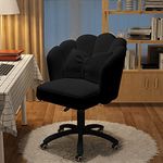 XUEGW Office Chair Cute Petal Desk Chair, Modern Fabric Home Butterfly Chairs Height Adjustable Chair Makeup Chairs Computer Chairs