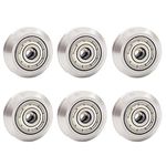 SIMAX3D Openbuilds Stainless Steel V-Slot Wheel - 625zz Bearing Pulley Metal Double V Gear Aluminum Extrusion 3D Printer Parts [6pcs of Pack]