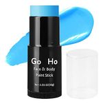 Mysense Cream-Blendable Light Blue Face Body Paint Stick (1.06 Oz),Blue Makeup Stick for Adults Children Halloween Cosplay SFX Makeup,Waterproof Blue Eye Black Stick