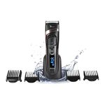 SYSKA HB100 Ultraclip Hair Clipper and Trimmer support Super Fast Charging, Runtime-90Mins, 20 Length Settings with 4 Stubble Guided Comb (Black)