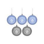 FOCO Officially Licenced Manchester City Football 5 pack Crest Bauble