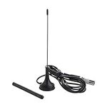 TV Antenna, Amplified HD Digital Indoor Smart TV Dual Antenna, 50 Miles VHF UHF Long Range Vertical Antenna Support 1080p HD with Magnetic Base for ATSC/ISDB.