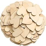 2-Inch Wooden Hearts for Crafts, 10