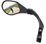 Hafny New Handlebar Bike Mirror, HD,Blast-Resistant, Glass Lens, HF-M903-FR01 (HF-MR088) (Silver Left)