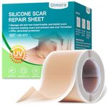Dimora UPF50+ Silicone Scar Sheets with UV Protection Reusable Sheets to Soften, Flatten Fade Scars, Reduce Redness for Surgical, C-Section, Burn, Keloid, and Hypertrophic Scars (4cm x 2m Roll)