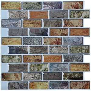 Art3d A17014P6 Peel and Stick backsplash Tile, 6 Sheets, A17014-12 x12