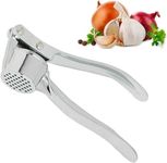 Garlic Crusher Garlic Press Garlic Mincer Ginger Chopper Peeler Professional Kitchen Stainless Steel Garlic Crusher, Grinder & Rocker Dishwasher Cutter Good Grip Best Food Helper