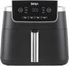 Ninja PRO Air Fryer Heißluftfritteuse, 4,7L Airfryer, Einzelkorb-Heißluftfritteuse, 4-in-1, für 1-2 Portionen, Digital, Kochen aus dem Gefrorenen, Antihaft-Schublade & Crisper Korb, Schwarz AF140EU