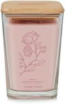 Yankee Candle Joyful Jasmine & Gardenia Well Living Collection Large Square Candle, 19.5 oz., Light Pink