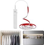 LUXJET Motion Sensor Led Strip Light, 1.5M Stair Lights Motion Sensor，Under Cupboard Kitchen Lights for Home Decor，Bedroom Decor，Kitchen, Cupboard，Wardrobe, Stair