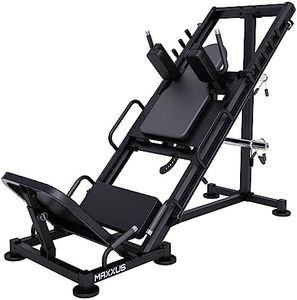 MAXXUS 2 in 1 Beinpresse Maschine - bis 400kg, 50/51mm Lochdurchmesser, Stahlrahmen, Verstellbare Fußplatte, Komfortables - Hackenschmidt Maschine, Wadenmaschine, Beintrainer, Leg Press, Kniebeugen