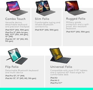 Logitech Combo Touch Keyboard Case for iPad Air 13-Inch