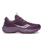 Saucony Women's Aura Tr Trail Running Shoe, Plum/Pearl, 11 M US