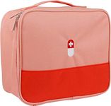 Koyet Portable First Aid Empty Kit Pouch Emergency Survival Bag Medicine Bag for Home Office Travel Camping Sport Backpacking(Pink), Oxford Fabric