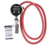 Steelman Digital Pressure Gauge Tire Inflator with 5-Foot Pneumatic Whip Hose, 0-150 PSI, Accurate to 0.25%, Backlit LCD Screen, Protective Casing