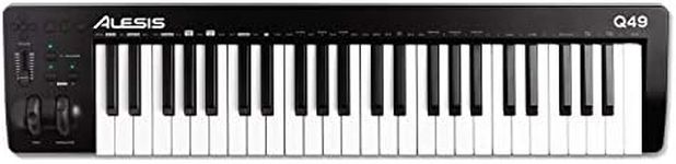 Alesis Q49 MKII - 49 Key USB MIDI Keyboard Controller with full size velocity sensitive synth action keys and Music Production software included