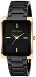 Anne Klein New York Analogue Gold-Tone and Black Dial Ceramic Women's Bracelet Watch