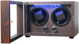Oryx Double Watch Winders for Automatic Watches Box, Watch Rotator for 2 Watches LED Light, Rotating Watch Case, Watch Shaker, USB Powered Super Quiet Mabuchi Motor(TZ02)