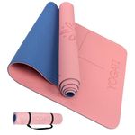 YOGATI Yoga Mat with Alignment Lines. Yoga Mats with carry strap perfect for Pilates and Fitness Workout, Eco Friendly Non Slip Thick Yoga Mats for women and men - Yoga Matt. …