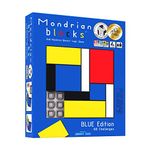 Mondrian Blocks Multi Award Winning Puzzle Game, Brain Teaser, Compact Travel Game on Board, Blue Edition