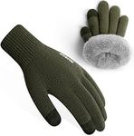 Rahhint Wool Kids Gloves for Boys Girls Winter Thermal Double Knit Gloves with Insulated Fleece Lined Keep Hand Warm Children Toddler Gift 3-15 Years
