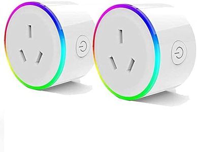 Tichondrius WiFi Smart Plug with RGB Light, Compatible with Amazon Alexa, Google Home Assistant, No Hub Needed, App Remote Control, Timing Function, SAA & RCM Certified (2 Pack)