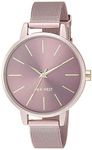 Nine West Women's NW/2280PKPK Pink Mesh Bracelet Watch, Pink, Minimalist