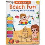 Pick and Paint Coloring Activity Book For Kids: Beach fun