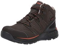 Propet Mens Veymont Hiking Casual Boots Ankle - Black, Gunsmoke/Orange, 8.5 XX-Wide