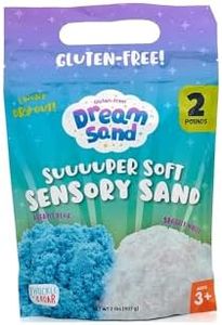 Chuckle & Roar Sensory Dream Sand Bulk 2lb Container – Gluten-Free, Never-Drying Super Soft Sensory Sand, Mess-Free Creative Play for Kids Ages 3+