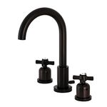Kingston Brass FSC8925ZX Millennium Widespread Bathroom Faucet, Oil Rubbed Bronze, 10 x 5.38 x 10.06
