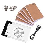 Decdeal Flip Book Kit with Light Pad LED Light Box Tablet 300 Sheets Drawing Paper Flipbook with Binding Screws for Drawing Tracing Animation Sketching Cartoon Creation
