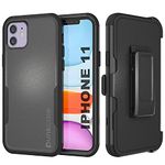 Punkcase for iPhone 11 Belt Clip Holster Case [Patron Series] 4-1 Rugged & Protective Multilayer Phone Cover W/Integrated Kickstand for iPhone 11 (5.8") (2019) [Black]