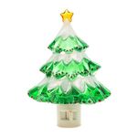 Snow Covered Christmas Tree Holiday Decor Night Lights - Includes 5W C7 and Rotational Socket with On/Off Switch