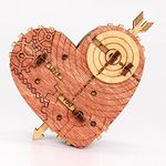 iDventure Tin Woodman's heart - 3D Puzzle box - jewellery box - wedding anniversary present - Valentine's Day - money box for cash - 3D puzzle for adults - gift box - wooden box - treasure box