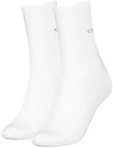 Calvin Klein Sock 2 Pack, Blanco (White), Talla única (Pack de 2) para Mujer