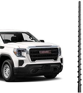 13 Inches Antenna Compatible with Chevrolet Silverado 1500 2500 3500 (2007-2025) and GMC Sierra (2009-2025), Spiral Flexible Rubber Antenna, Direct Replacement Antenna (M7 Thread)