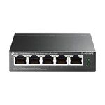 TP-Link 5 Port Gigabit PoE Switch, 4 PoE+ Port @65W, Easy Smart, Plug & Play, Limited Lifetime Protection, Shielded Ports, Support QoS, Vlan, IGMP and Link Aggregation (TL-SG105PE)