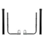 Boat Trailer Guide-ons, 40"/48" Adjustable Design, 2PCS Rustproof Galvanized Steel Trailer Guide ons, Trailer Guides with Black PVC Pipes, for Ski Boat, Fishing Boat or Sailboat Trailer