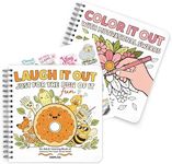 Adult Coloring Book Set of 2 – Funny Pun & Motivational Swear Coloring Books for Stress Relief, Relaxation and Cozy Gifts for Women