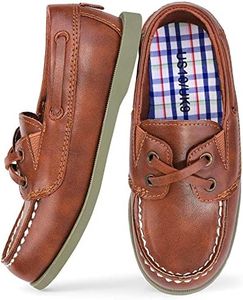 HOMEHOT Boys Dress Shoes Casual School Shoes Slip on Boys Loafers (Toddler/Little Kid/Big Kid) Color Brown Size 10