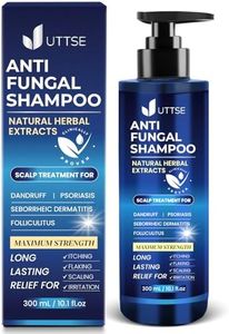 Uttse Anti-Fungal Shampoo for Scalp Psoriasis: Dandruff Shampoo for Folliculitis and Seborrheic Dermatitis - Relieves Itchy & Dry Scalp - 300 mL / 10.1 fl.oz