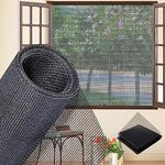 Insect Screen 150x1300cm, DIY Window Fly Screen Anti-Pollen Fabric for Air Fresh Window Nets to Keep Bugs Out for Cat-Proof, Black