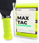 ADV MaxTac Tacky Pickleball Overgrip - Extremely Sticky Non-Slip, Razor-Thin & Easy to Use Pro Pickleball Paddle Grip Tape, 12 Pack, Volt Yellow