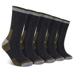 YUTYTH 5 Pairs Merino Wool Socks Mens, Winter Thick Thermal Wool Socks, Cosy Warm Hiking Socks Suitable for Outdoor Sports UK Size 7-11