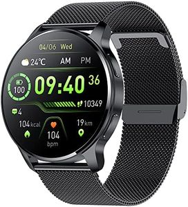 Orologio Smartwatch Donna Uomo Chiamate Rotondo con 360 * 360 Risoluzione IP67 Impermeabile Frequenza Cardiaca SpO2 Pressione Sanguigna 20 Sport APP Notifica Promemoria Compatibile con iPhone Android